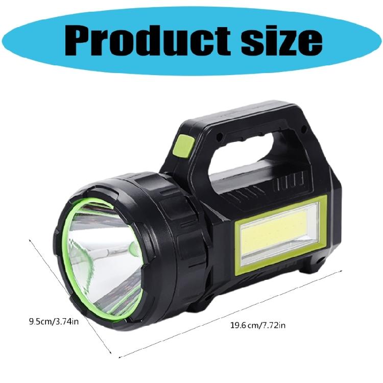 Solar Flashlight Rechargeable Outdoor Waterproof Spotlights LED Work Light Searchlight Light for Camping Emergencies