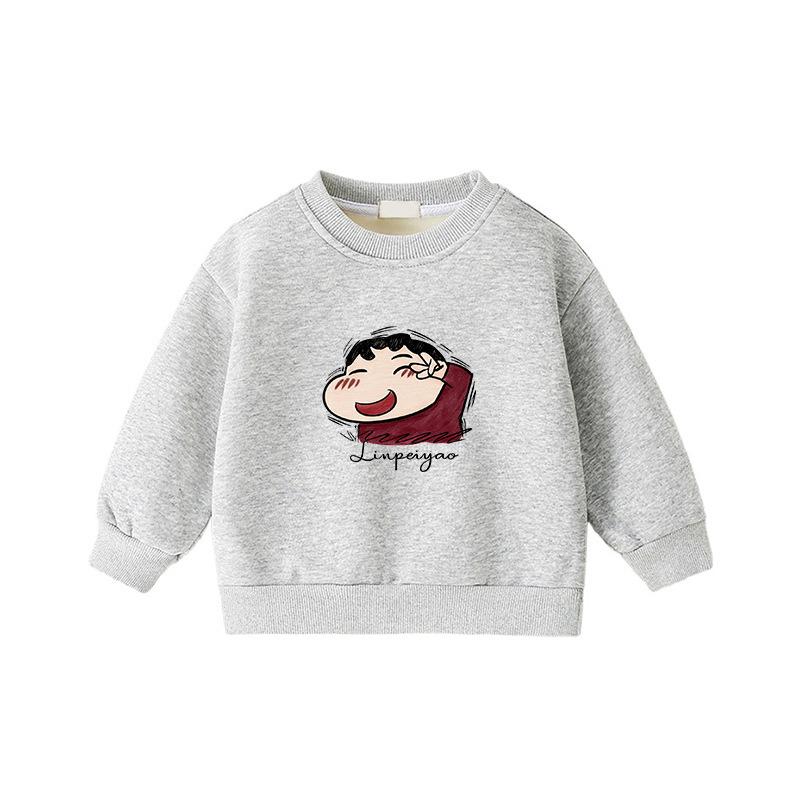 Crayon Shin-chan Long-Sleeve Plus Velvet Sweatshirt for Middle School Students