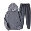 Men's Solid Color Hoodie and Pants Sports Set - Spring/Autumn Style