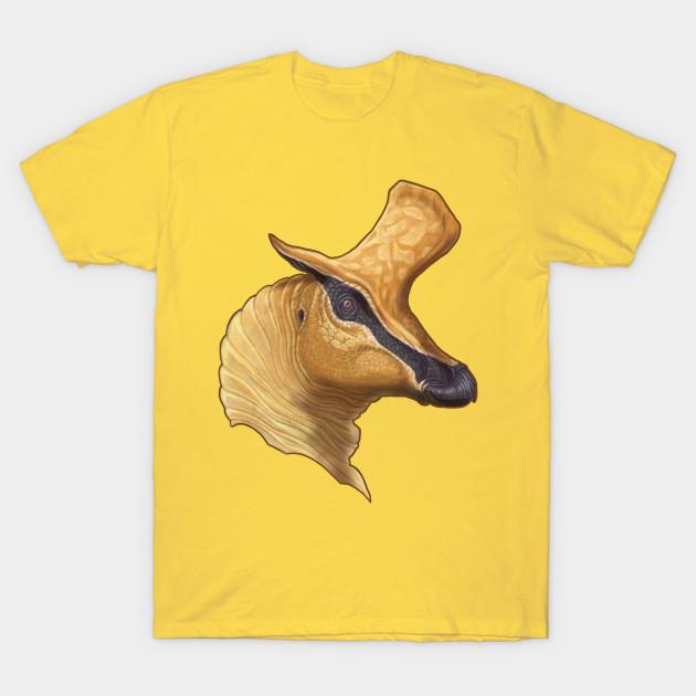 

Men Black Print T-shirt Lambeosaurus Lambeii No-Cut Transfer Paper Print Cotton Tshirt 3XL жовтий