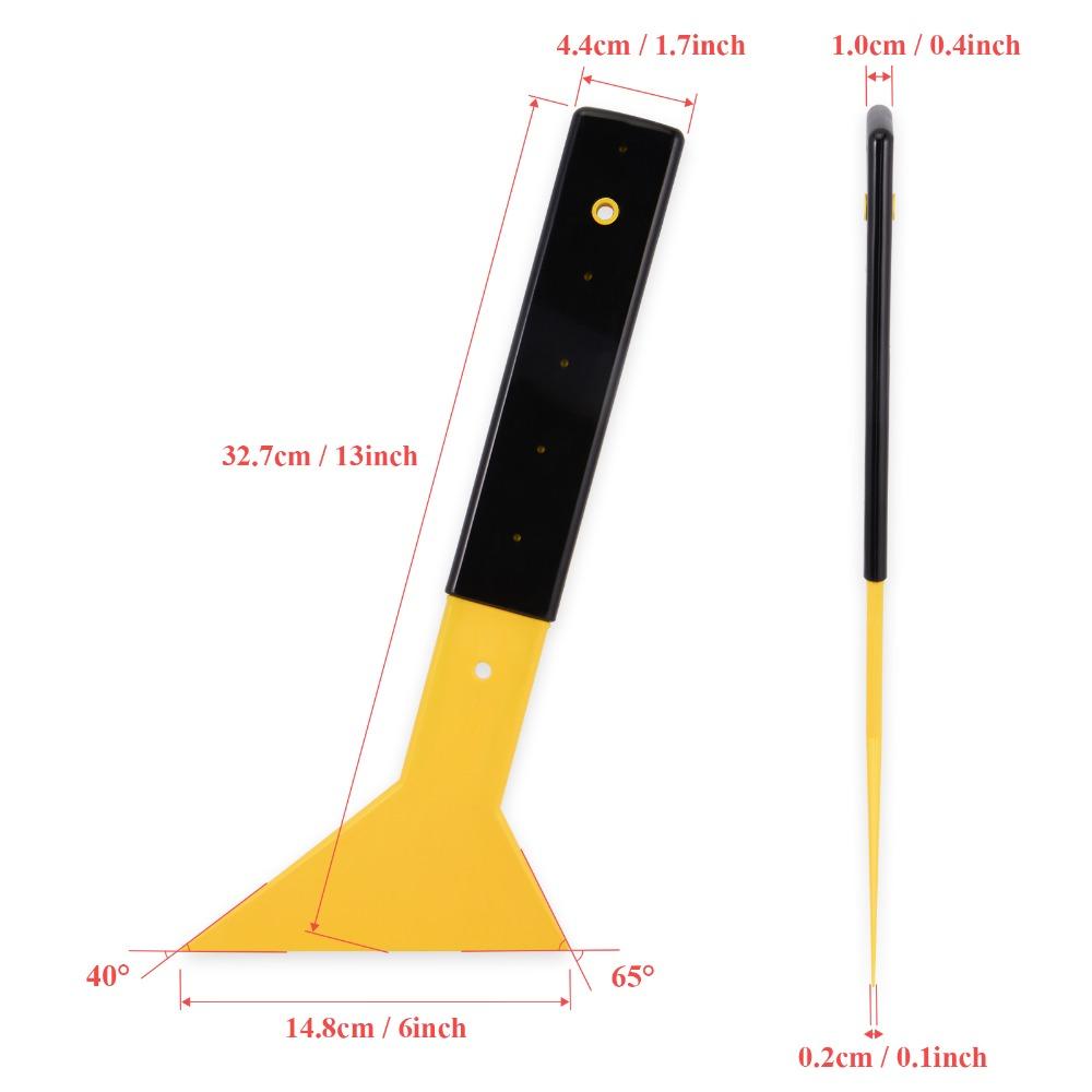 KTM 32 cm * 15 cm lange Auto-Vinylfolie mit Griff, Rakel, Fenstertönungsaufkleber, Kunststoffschaber, Haushaltsglasreinigung, Kleberfilm-Entferner-Werkzeug