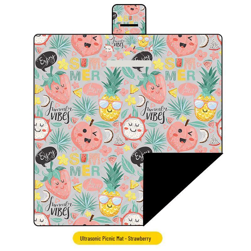 Oein Складной пикниковый коврик для улицы, клубнично-розовый