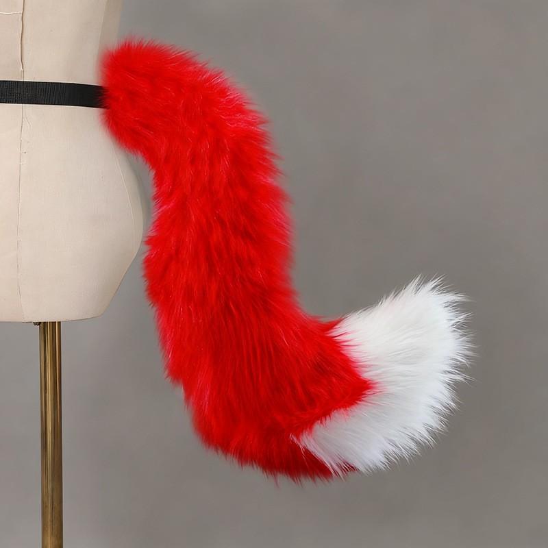 Handmade Fox Ears Headband Tail Set Cosplay Anime Convention Halloween Costume Accessory