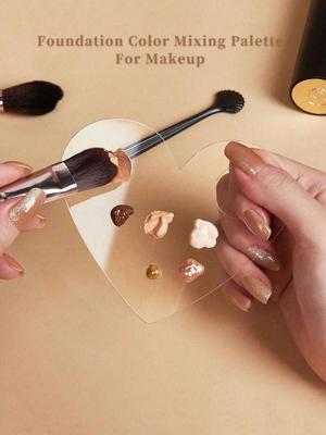 Palette de maquillage en acrylique Spatule pour fond de teint liquide Ombre à paupières Mélange de crèmes Pigments Nail Art Outils de beauté cosmétiques manuels