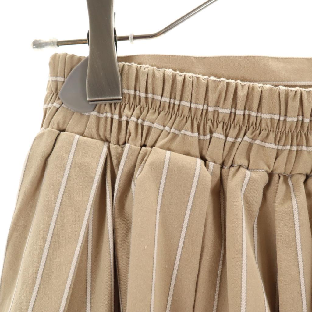 URBAN RESEARCH Striped Pattern Midi length tack flare skirt F beige Women Used