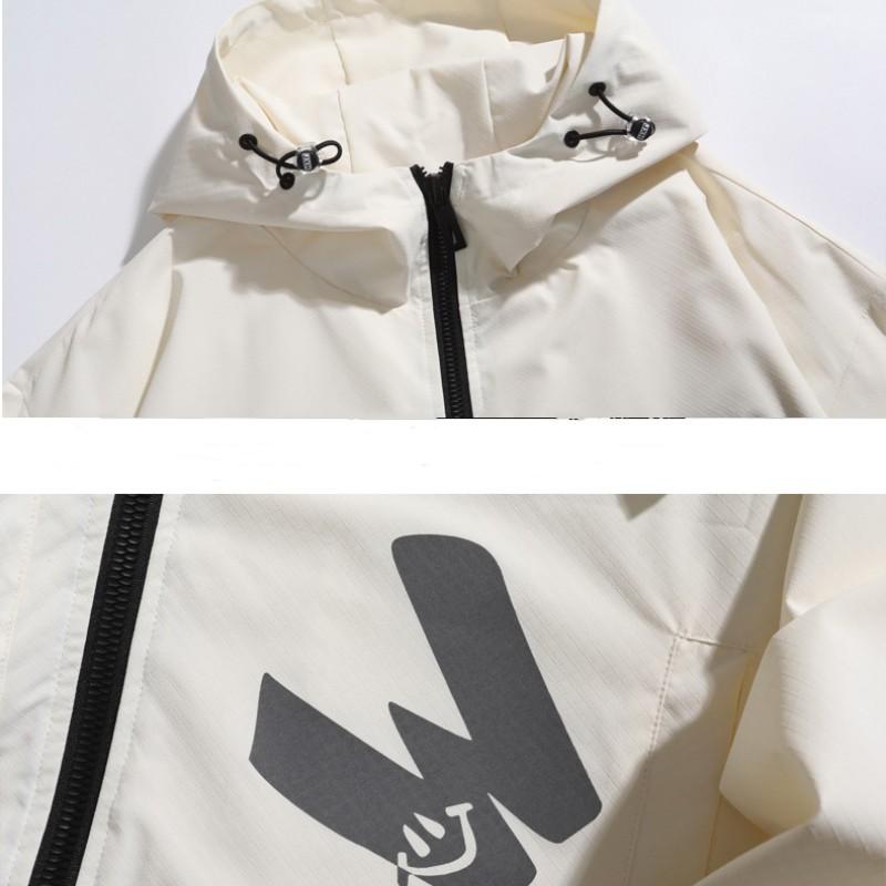 Men's New Spring and Autumn Fashion Overalls Men's Outdoor Baggy Handsome Hooded Jacket