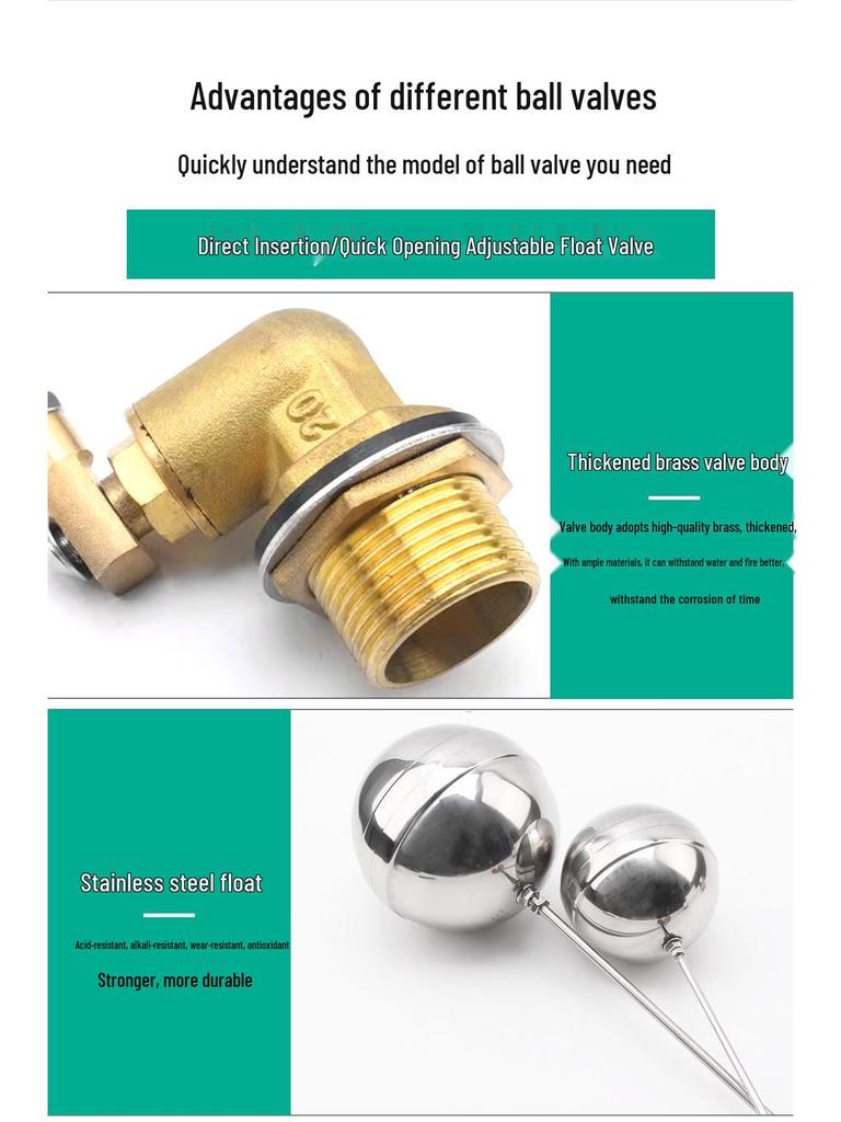 ELEKO Stainless Steel Automatic Water Level Float Valve Controller