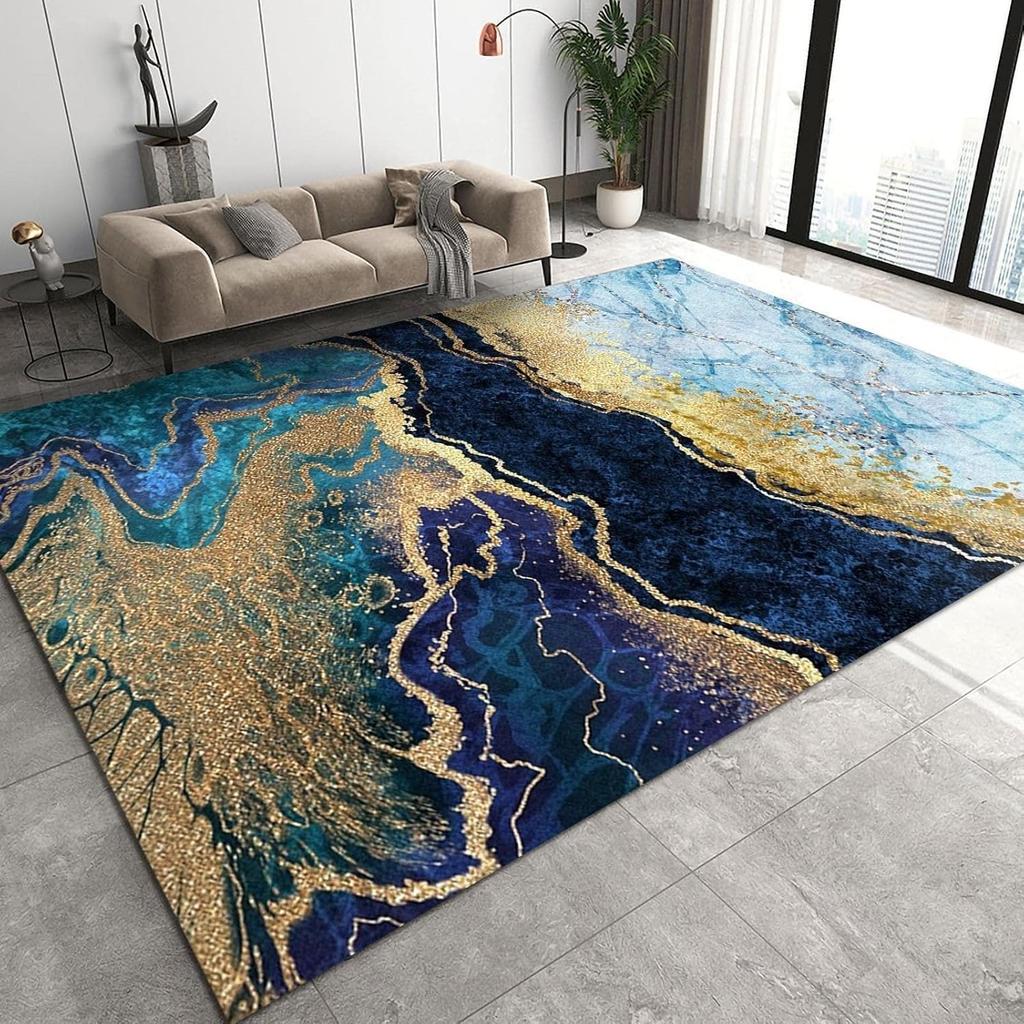 1PC Nordic Light Luxury Art Carpet Living Room Home Office Store Decorative Floor Mat Non-Slip Bedroom Area Carpet