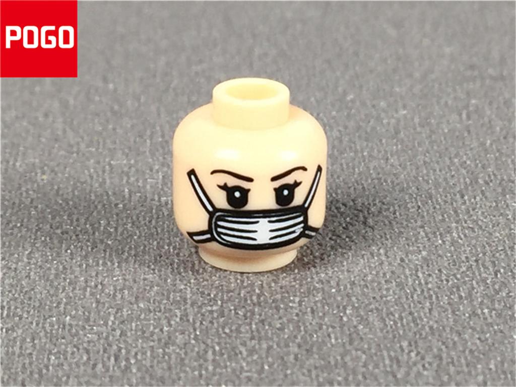 10pcs/lot MOC Bricks Male and Female Figure Head Face Expression DIY Compatible Mini Dolls Building Blocks Toys for Kids Gifts
