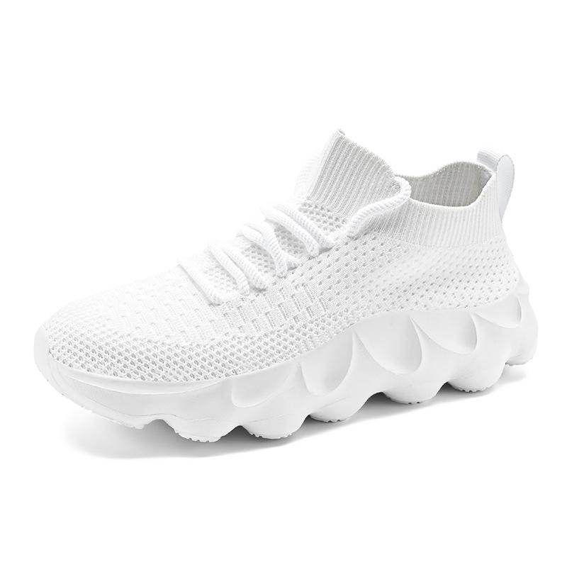 Summer coconut shoes men breathable flying woven sneakers casual travel shoes 48 large size lace-up sock shoes fashion