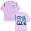 Cool Dad Club T-shirt Men Clothing Dads Birthday Short Sleeve T-shirts Grandfather Husband Fathers Cotton T-shirt Top Streetwear