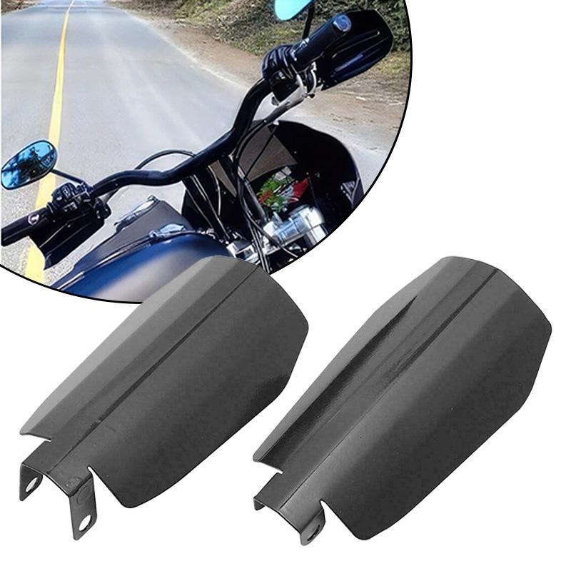 Universal Gloss Black Motorcycle Hand Guards Extensions Protectors Shields Wind Deflectors for Harley