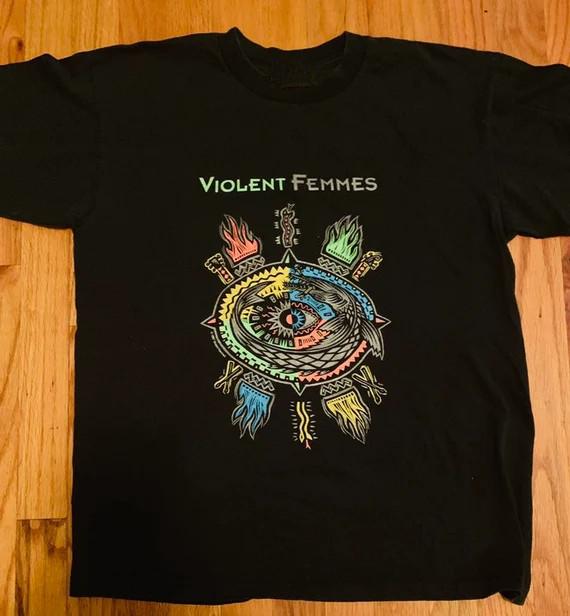 Vintage Violent Femmes Band Cotton Black Full Size Unisex Tee Shirt AP710