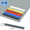 50pcs DIY Smooth Flat Tile 1x8 Building Blocks 4162 Assembles Particles Figure Bricks Educational Toys Compatible All Brand