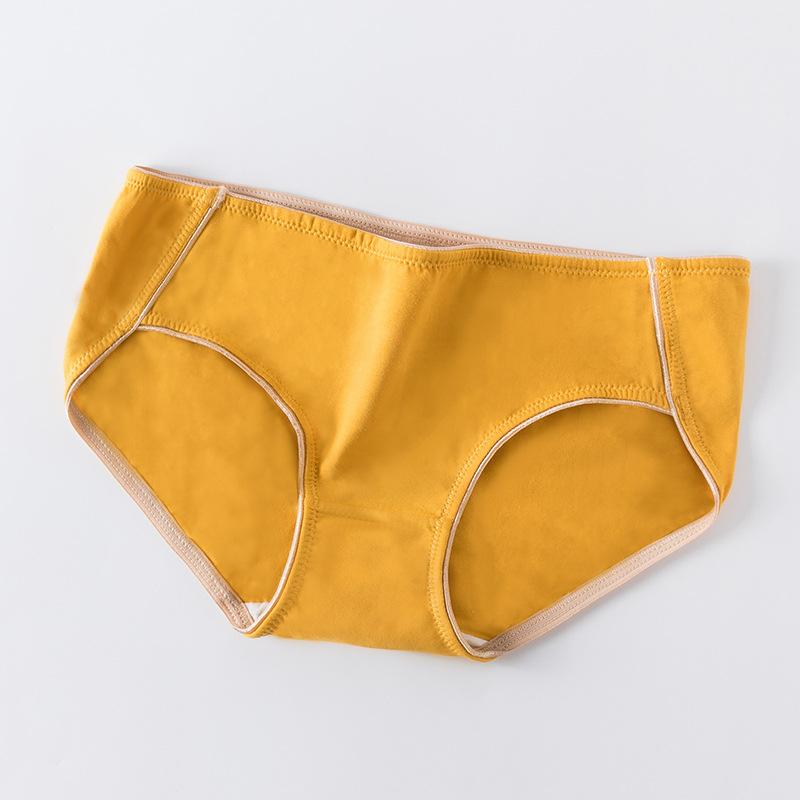 Damen-Baumwollunterwäsche, bequeme mittlere Taille, Baumwolle, hochelastische Reithose, atmungsaktive sexy Unterwäsche-Slips