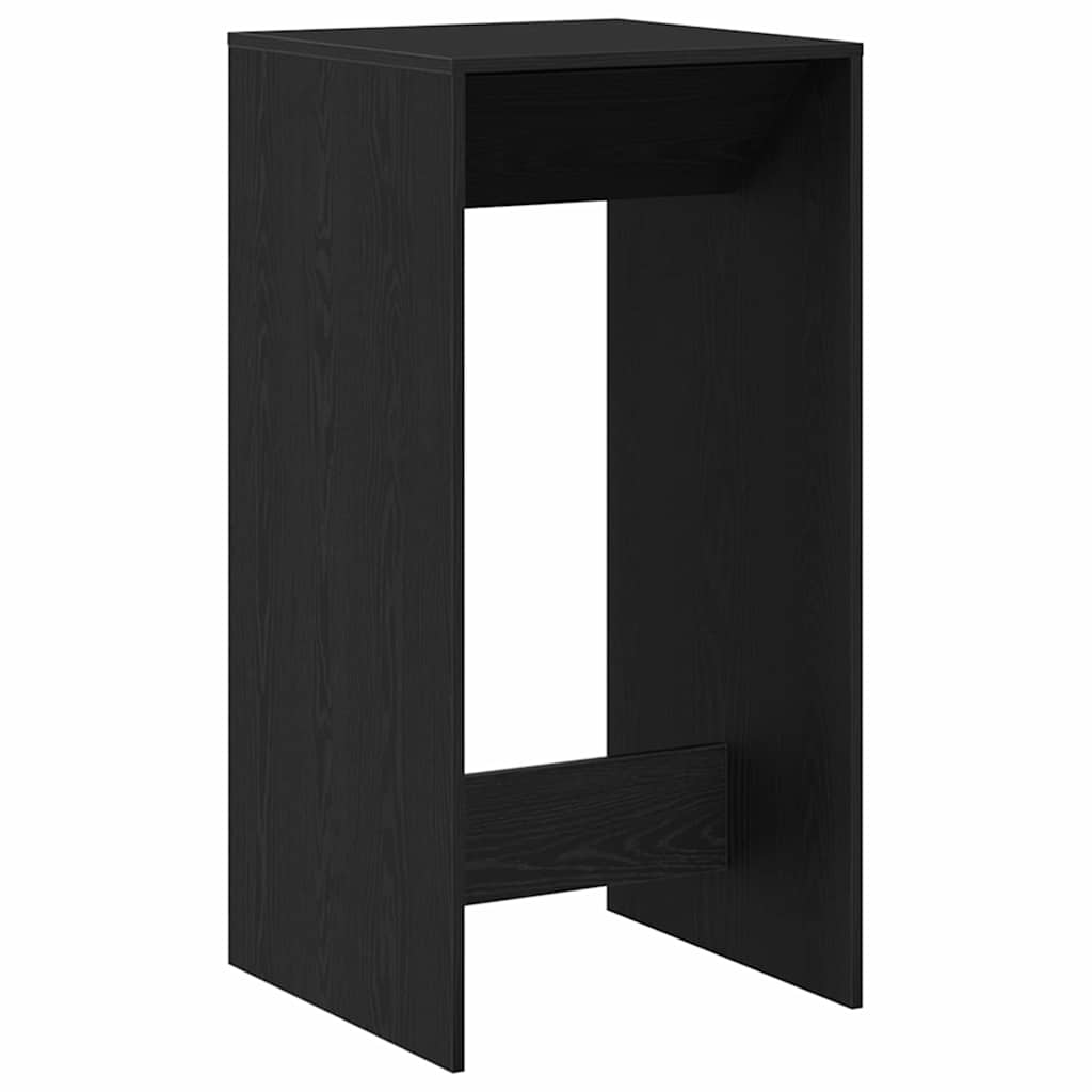 Bar Table in Black Oak Look 51 x 50 x 103.5 cm Engineered Wood
