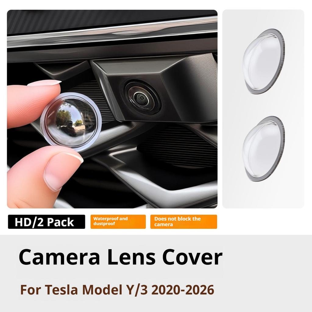 For Tesla Model 3 Model Y Model Y/3+ 2020-2026 Car Front Rear Camera Protection Cover 360° Panoramic Camera Lens Protective Film