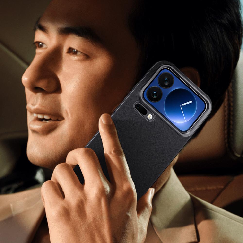 Pentru Xiaomi 17 Carcasă cu Protecție Cameră Kickstand Anti Cădere TPU+PU Capac Spate Telefon