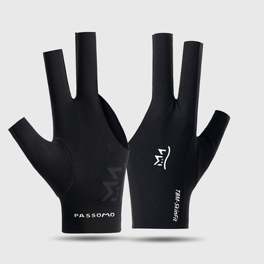 Professional 3 Finger Billiard Gloves, Skin-Fit Elastic Lycra Pool Snooker Gloves Low Friction Smooth Shooting Cue Gloves for Bi