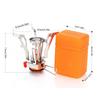 Backpacking Camp Stove Foldable Backpacking Stove Portable Small Camping Stove Piezo Ignition Cooking Gear Windproof Hiking