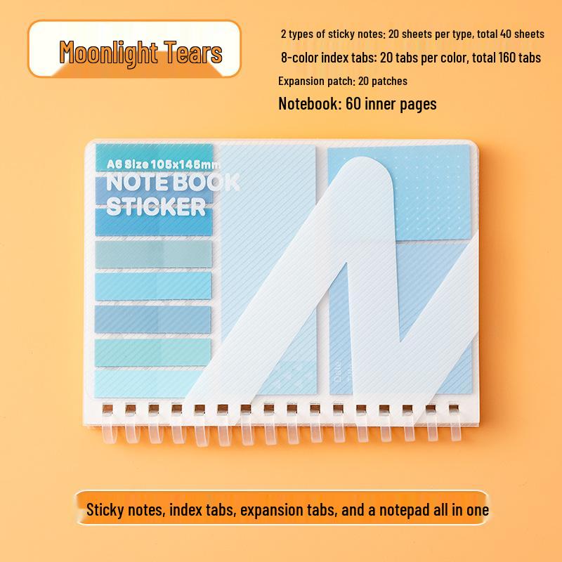 Multi-Functional Sticky Note Book with Tabs and Lined Pages