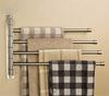 Sumnacon Towel Towel Swing Bathroom Towel Stainless Wall Matte Stainless Steel Hanger, Rack, Arm, Bar, Steel, Mounted, Space-Saving, (L, Silver)