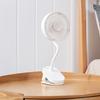 Mini Clip Fan Quiet Portable Night Light Fan USB Rechargeable Fan