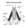 Tralow 28 In 1 Multi Tool Pliers Stainless Steel Foldable With Thread Cutter Knife Saw Screwdriver For Camping Repair