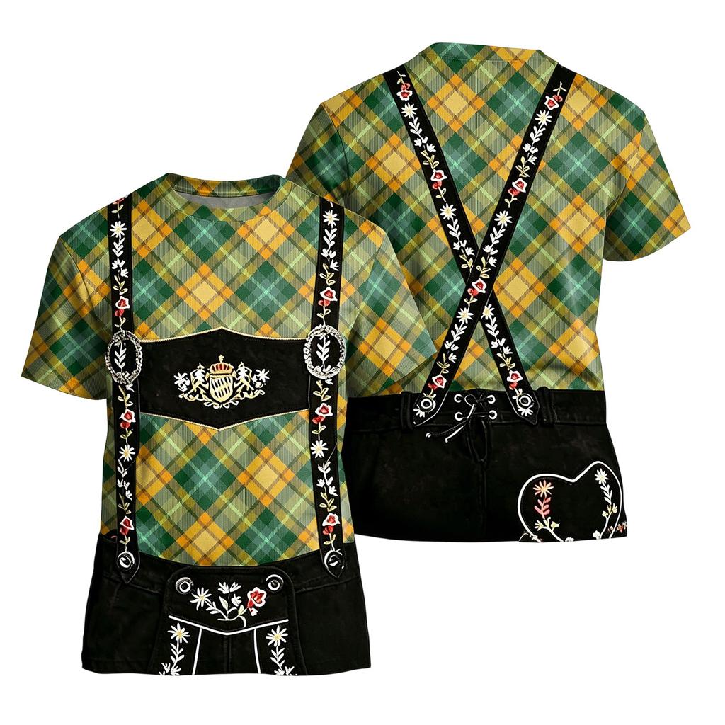 Men’s Vintage Pattern Short Sleeve T Shirt Loose Fit Casual Summer Top with Retro Print for Daily Wear Festival
