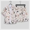 Unisex Hawaii-Blumenprint Locker geschnittenes Kurzarmhemd