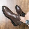 Lässige Leder-Ankle-Boots mit seitlichem Reißverschluss, modische Herren-Freizeitschuhe mit hohem Schaft, Allround-Herren-Formstiefel, klassische Chelsea-Stiefel
