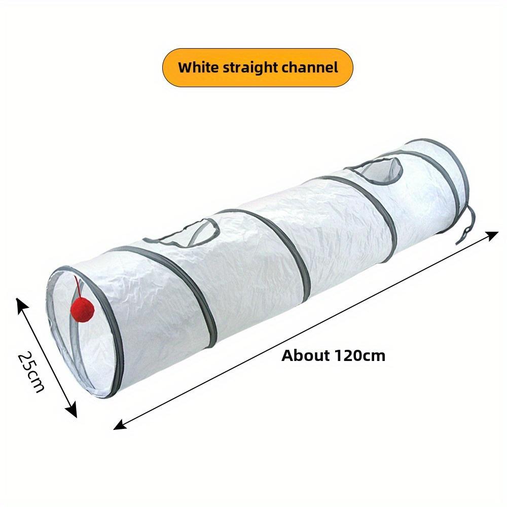 Pet Cat Tunnel Toys Foldable White Pet Cat Kitty Training Interactive Fun Toy For Cats Rabbit Animal Play Tunnel Tube