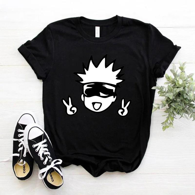 Summer Japanese Unisexga Gojo Satoru Cotton T-shirt Unisex Jujutsu Kaisen Anime T-shirt Unisex Harajuku Kawaii Short Sleeve T-shirt