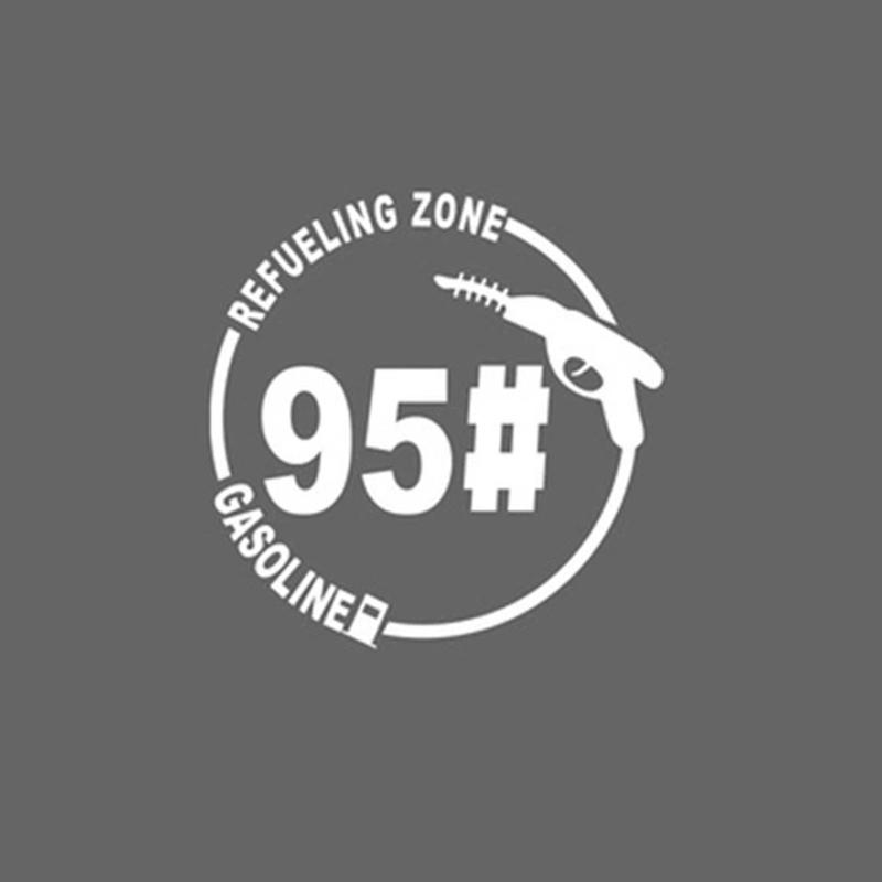 1 stk. "Tankningszone 95#" Klistermærke, Vandtæt Vinyl Dekal, Auto Klistermærke til Bil, Brændstofentusiast Cool Personlig Dekoration