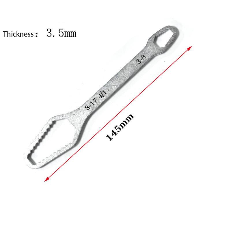 8-17mm 8-22mm Universal Torx Wrench Self-tightening Adjustable Glasses Wrench Board Double-head Torx Spanner Hand Tools