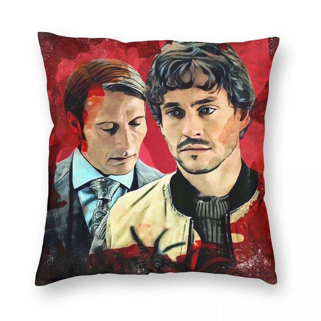 Will Hannibal Murder Husbands Square Pillowcase Polyester Linen Velvet Printed Zip Decorative Home Cushion Cover
