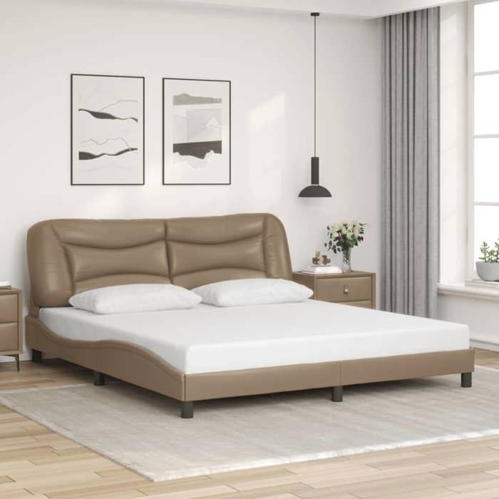 VidaXL Bed Frames with Headboard, Upholstered Bed, Slat Base, Double Bed, Adult Bedroom Bed 3208020