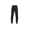 Under Armour Kids  Knit Sports Pants Solid Color Logo Print Drawstring Cuff Kids bottoms Black 1357628-001