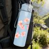 1PC Pink Cherry Blossom Branch Print 750ml Color Plastic Sports Water Bottle Leakproof Flip Straw Lid Suitable for Sports Office Home Use