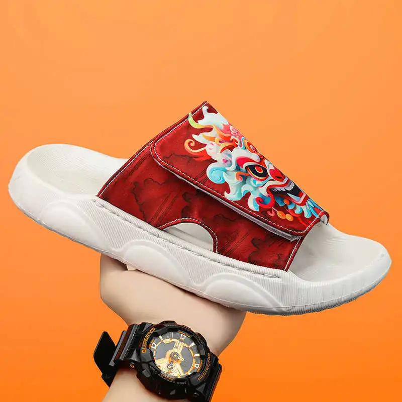 Fashion Home Spa Breathable Sandals Men's Summer Slipper Shoes Luxury Brand Man Sneakers Sport Caregiver Type Outings Athletic