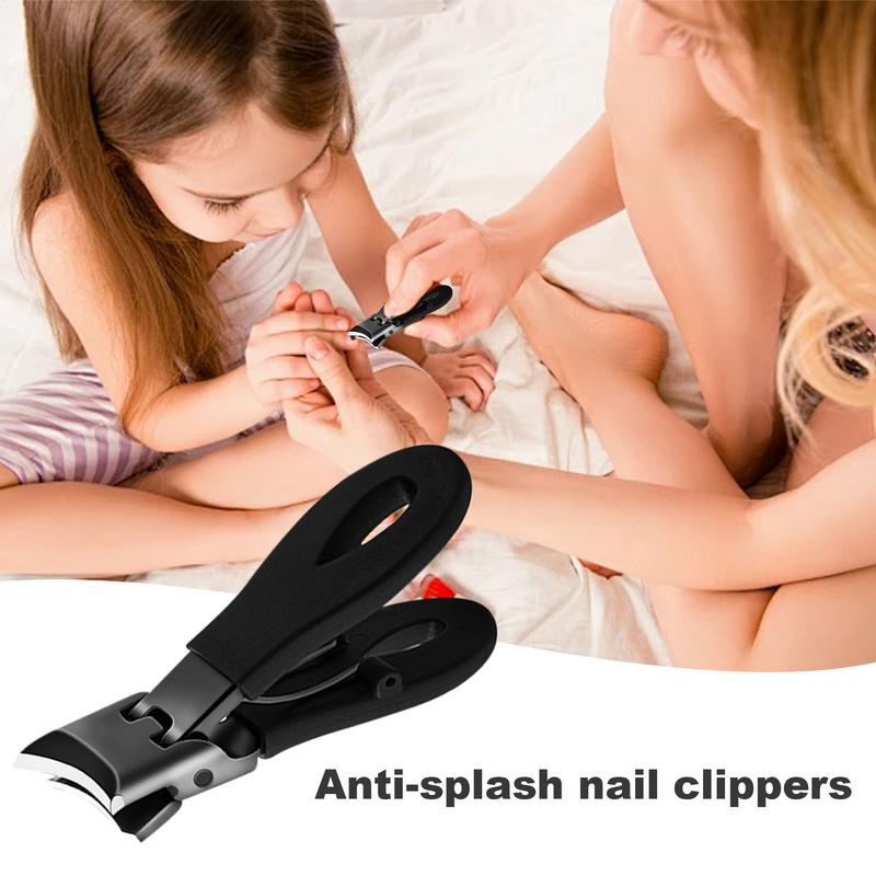 Professional Slanted Nail Clippers Wide Jaw Opening AntiSplash Nail Clipper Stainless Steel Toenail Pliers Trimmer Manicure Tool