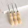 1 Pcs Solid Wood Round Hole Cone With Hook Drill Needle With Hole Shoe Cone DIY Handmade Leather Shoe Cone Tool