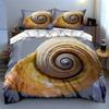 Golden Spiral Shell Bedding Duvet Cover Sets Duvet Covers Pillowcases Gifts (1 * Duvet Cover 2 * Pillowcases, Without Duvet Insert)