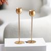 High-End French Metal Candle Holder: Elegant Single-Rod Design for Home Decor
