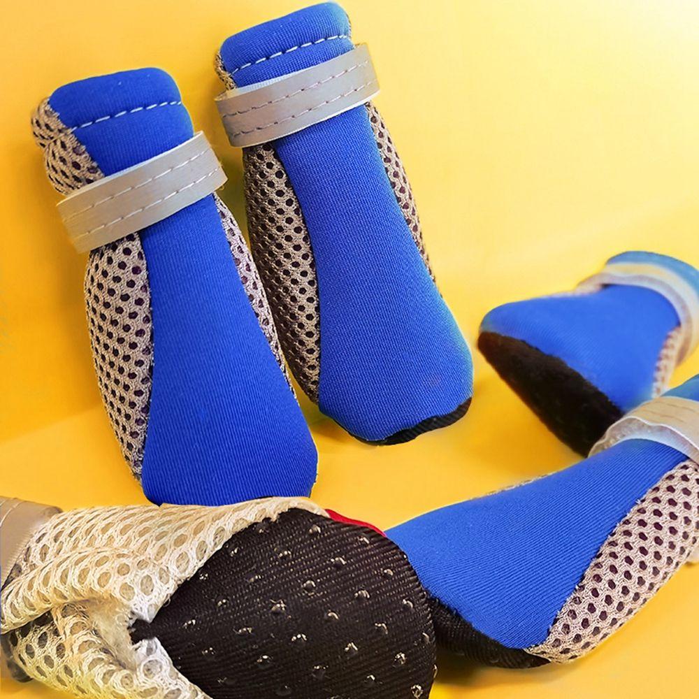Protectors Mesh Hot Pavement with Reflective Stripe Dog Boots Pet Supplies Pet Rain Boots Dog Shoes