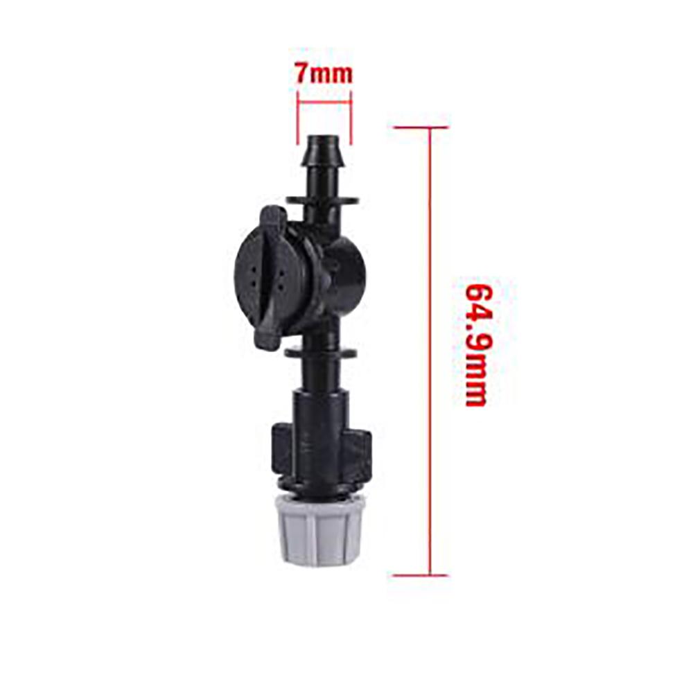 Adjustable Misting Grey Nozzle & Multi Type Connectors Locked Tee Anti Drip Coupling Garden Watering Irrigation Cooling Sprayer