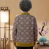 Autumn New Style Grandma Jacket Elderly Sweater Female Mother Fashionable Cardigan Old Woman Striped Top