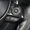 For Toyota Corolla - 3Pcs Carbon Fiber Hatchback Steering Wheel Trim