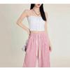 2025 Frühling/Sommer Damen High Waist Schwarz & Weiß Gestreifte Weitbein Freizeithose
