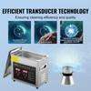 Ultrasonic Cleaner with Digital Timer & Heater, Professional Ultra Sonic Jewelry Cleaner, Stainless Steel Heated Cleaning Machine for Glasses Watch